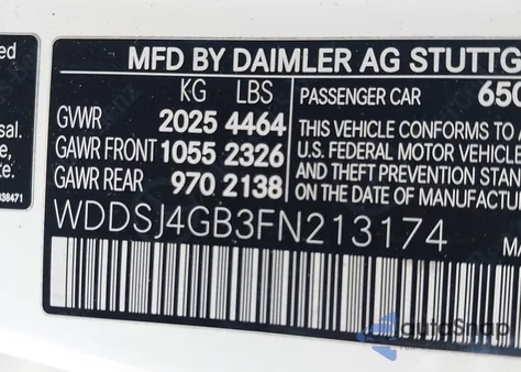 2015 Mercedes-Benz Cla 250 4Matic from USA, damaged, VIN WDDSJ4GB3FN213174
